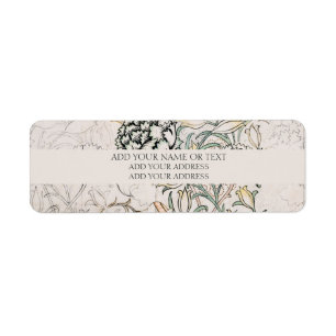 RETURN ADDRESS LABEL : WILLIAM MORRIS WILD TULIP