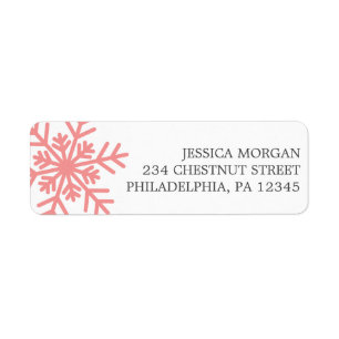 Return Address Label Winter Snowflake