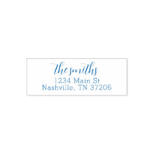 Return Address Label with Calligraphy Font Self-inking Stamp
