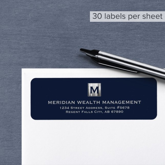 Return Address Label with Company Monogram (Creator Uploaded)