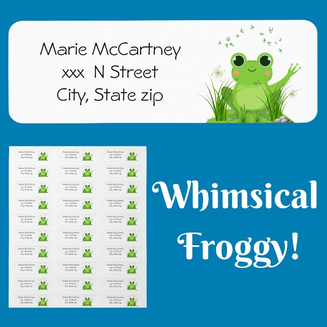 Return address label with Froggy (Creator Uploaded)