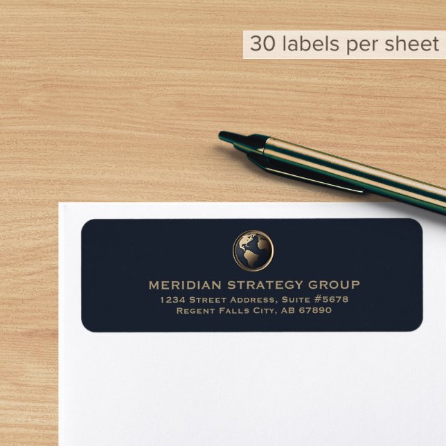 Return Address Label with Globe Logo (Creator Uploaded)