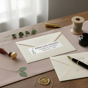 Return Address Label with greenery