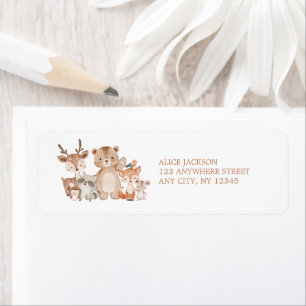 Return Address Label Woodland Animals