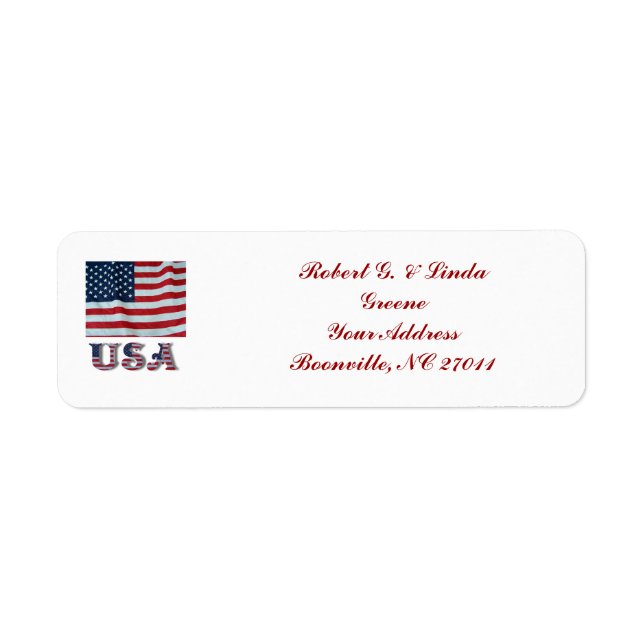 RETURN ADDRESS LABELS (Front)