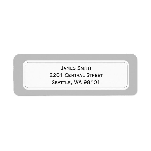 Return Address Labels (Front)