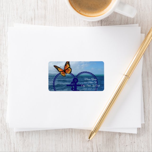 Return Address Labels Anchor Butterfly (Insitu)
