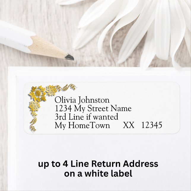 Return Address Labels, Emerald Green & Gold Label (Creator Uploaded)
