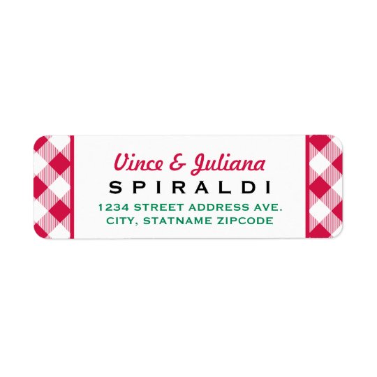 Return Address Labels | Italian Design Theme