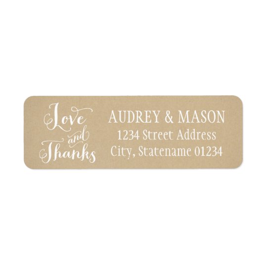 Return Address Labels | Kraft Brown