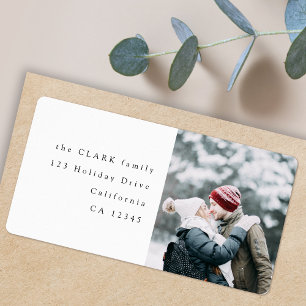 Return Address Labels Minimal Winter Photo