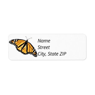 Return Address Labels Monarch Butterfly (male).