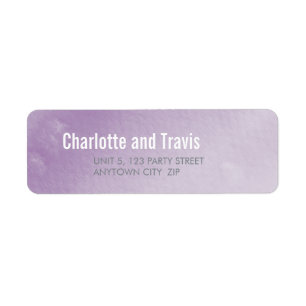 RETURN ADDRESS LABELS : ombre watercolor purple