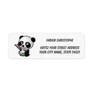 Return Address Labels. Panda. Label