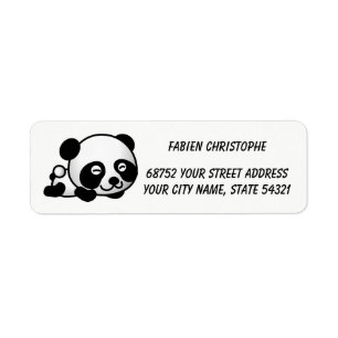 Return Address Labels. Panda. Label