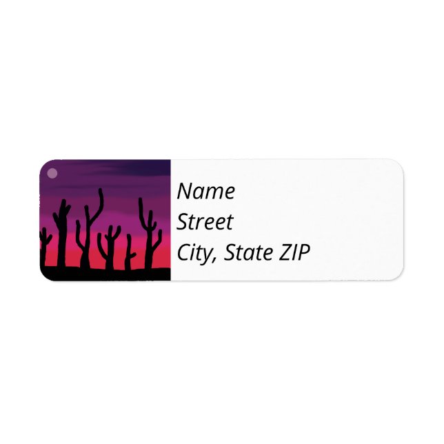 Return Address Labels Saguaro Sunset (Front)