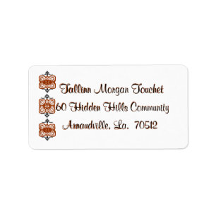 Return-address-labels-scrolls Label