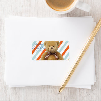 Return Address Labels Sunflower Teddy Bear