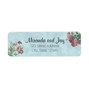 Return Address Labels Vintage Rose Wedding