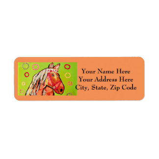 Return Address Labels with Bright Horse