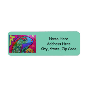Return Address Labels with Bright Lizard