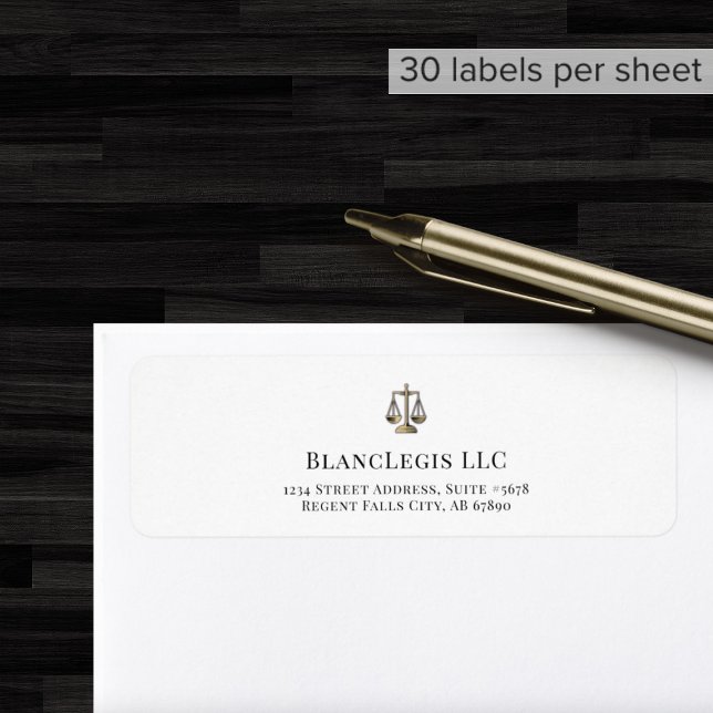 Return Address Labels with Scales of Justice (Creator Uploaded)