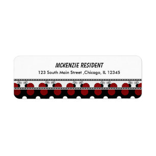 Return Address Lady Bug Label