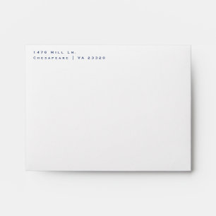 Return Address Left Aligned Two Line Mailing  Envelope