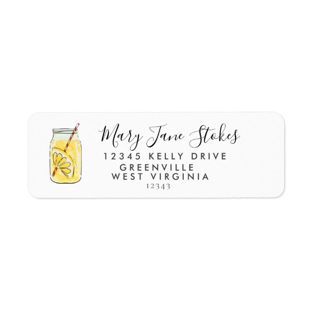 RETURN ADDRESS lemonade Return Address Label (Front)