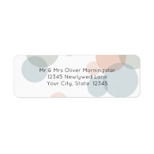 RETURN ADDRESS   Modern Confetti Dots Label
