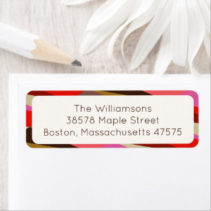 Return Address Modern Geometric Pink Gold Family Label