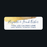 RETURN ADDRESS modern luxe gilded gold navy blue Label<br><div class="desc">by kat massard >>> www.simplysweetPAPERIE.com <<< Love the design, but would like to see some changes - another colour scheme, product, add a photo or adapted for a different occasion - no worries simply contact me, kat@simplysweetPAPERIE.com - I am happy to help! - - - - - - - -...</div>