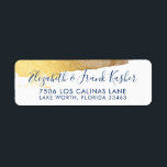 RETURN ADDRESS modern luxe gilded gold navy blue Label<br><div class="desc">by kat massard >>> www.simplysweetPAPERIE.com <<< Love the design, but would like to see some changes - another colour scheme, product, add a photo or adapted for a different occasion - no worries simply contact me, kat@simplysweetPAPERIE.com - I am happy to help! - - - - - - - -...</div>