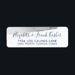 RETURN ADDRESS modern luxe gilded silver navy blue Label<br><div class="desc">by kat massard >>> www.simplysweetPAPERIE.com <<< Love the design, but would like to see some changes - another colour scheme, product, add a photo or adapted for a different occasion - no worries simply contact me, kat@simplysweetPAPERIE.com - I am happy to help! - - - - - - - -...</div>