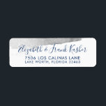 RETURN ADDRESS modern luxe gilded silver navy blue Label<br><div class="desc">by kat massard >>> www.simplysweetPAPERIE.com <<< Love the design, but would like to see some changes - another colour scheme, product, add a photo or adapted for a different occasion - no worries simply contact me, kat@simplysweetPAPERIE.com - I am happy to help! - - - - - - - -...</div>