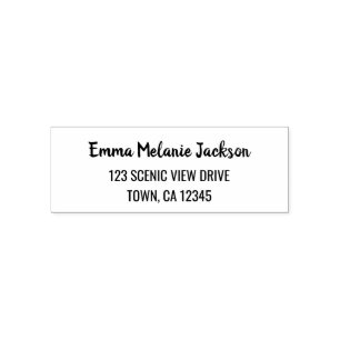 Return Address Modern Stylish Calligraphy Script Self-inking Stamp
