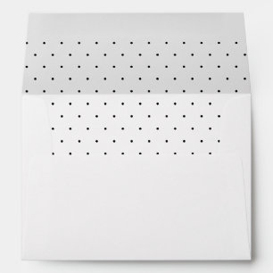 Return Address on Back Flap with Polka Dot Lining Envelope