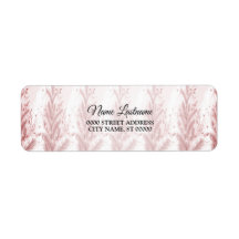 Return Address Red Christmas Pine Tree Snow