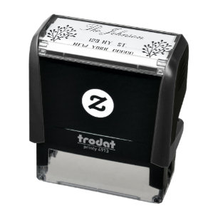 Return Address Rubber Stamp, Custom Return Address Self-inking Stamp