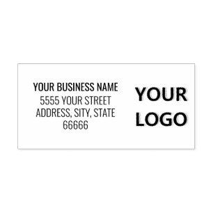 Return Address Rubber Stamp Example Logo or Photo