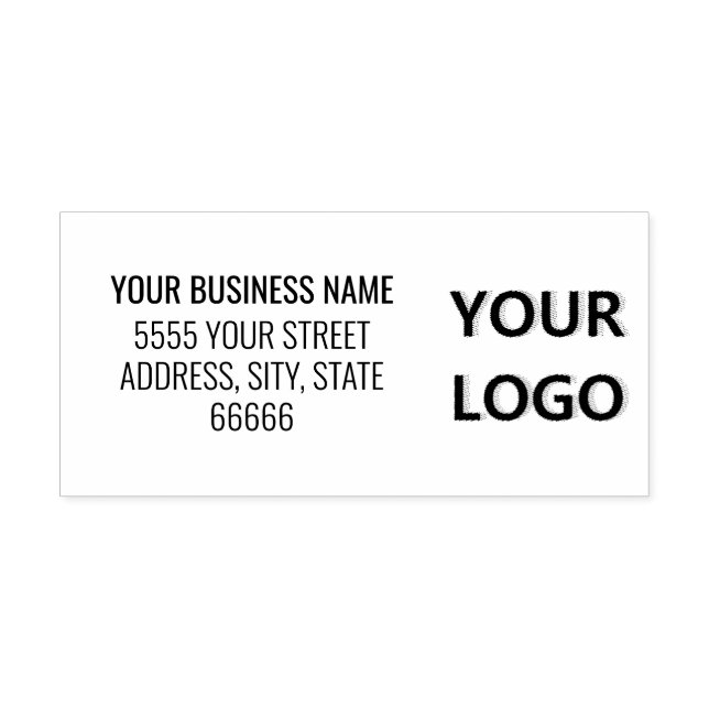 Return Address Rubber Stamp Example Logo or Photo (Imprint)