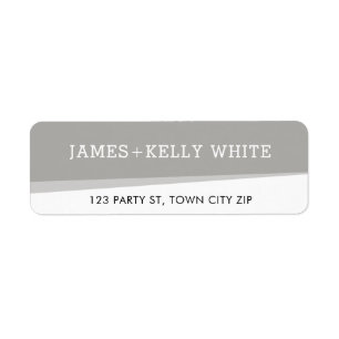 RETURN ADDRESS simple modern angles cool grey Return Address Label