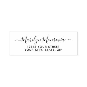 Return Address Simple Script Self-inking Stamp