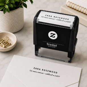 Return Address Stamp Custom Minimalist Mailing