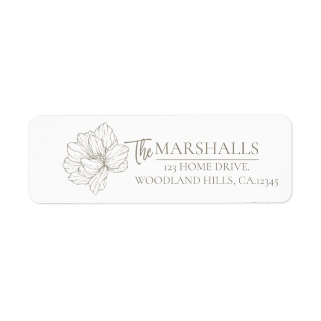 Return Address,The Future Mr Mrs, Wedding Address Label (Front)