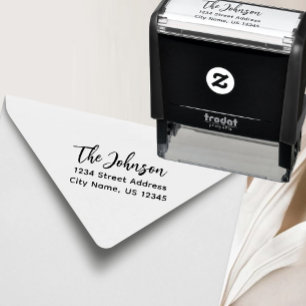 Return Address Trendy Minimalist Script Name Self-inking Stamp