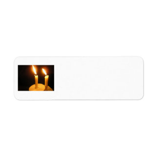 Return Address - Twin lit candles Return Address Label