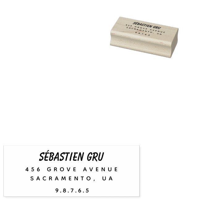 Return Address Wedding Rubber Stamp (Stamped)