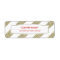 RETURN ADDRESS wide stripe pattern glitter gold