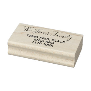 Return Address Wooden Rubber Stamp
